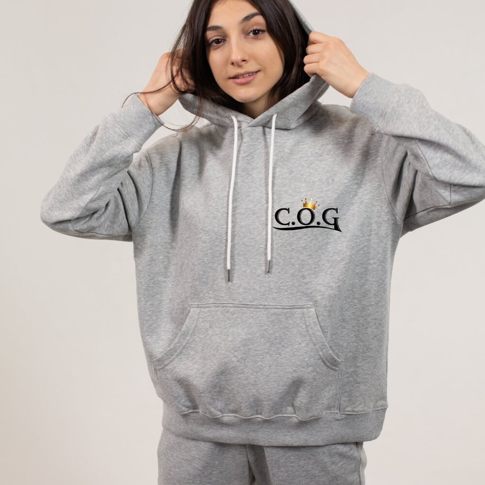 Unisex Org. Child of God (COG) LC Gray Hoodie w/Black Letters